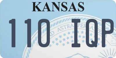 KS license plate 110IQP