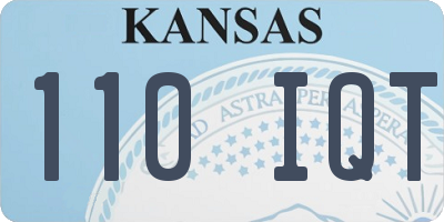 KS license plate 110IQT