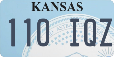 KS license plate 110IQZ