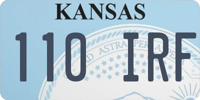 KS license plate 110IRF
