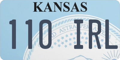 KS license plate 110IRL