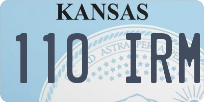 KS license plate 110IRM