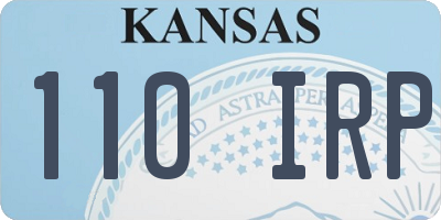 KS license plate 110IRP