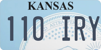 KS license plate 110IRY