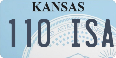 KS license plate 110ISA