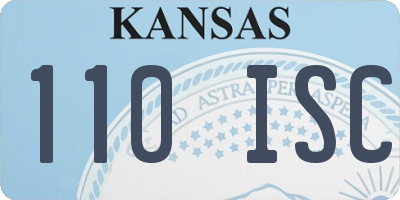 KS license plate 110ISC