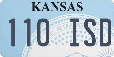 KS license plate 110ISD