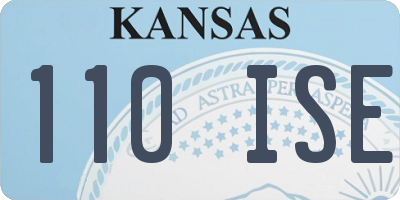 KS license plate 110ISE