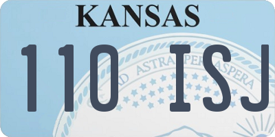KS license plate 110ISJ