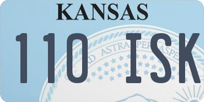 KS license plate 110ISK