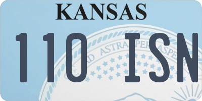 KS license plate 110ISN