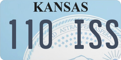 KS license plate 110ISS