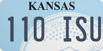 KS license plate 110ISU
