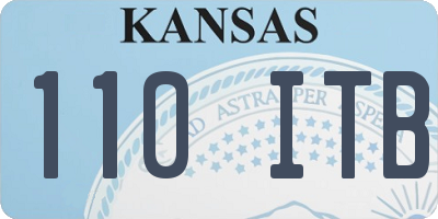 KS license plate 110ITB