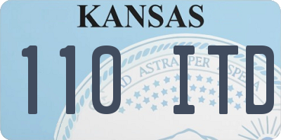 KS license plate 110ITD