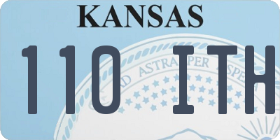 KS license plate 110ITH