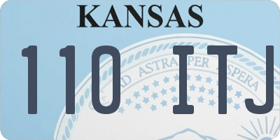 KS license plate 110ITJ