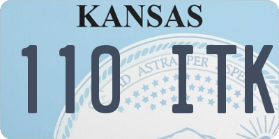 KS license plate 110ITK