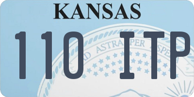 KS license plate 110ITP
