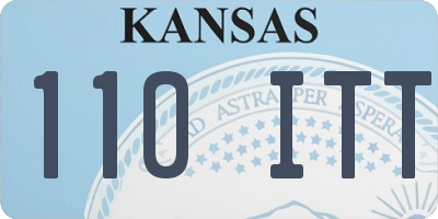 KS license plate 110ITT