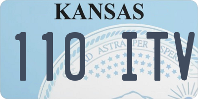 KS license plate 110ITV