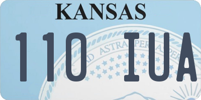 KS license plate 110IUA