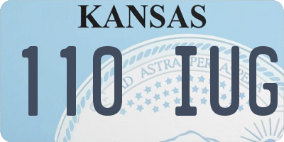 KS license plate 110IUG