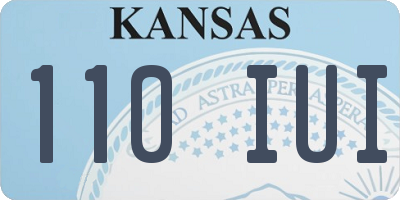 KS license plate 110IUI