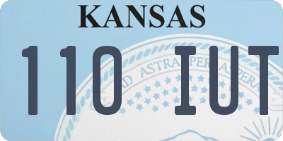 KS license plate 110IUT