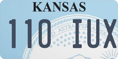 KS license plate 110IUX