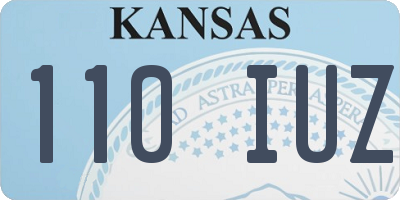 KS license plate 110IUZ