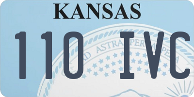 KS license plate 110IVC