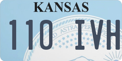 KS license plate 110IVH