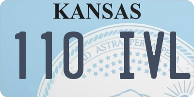 KS license plate 110IVL