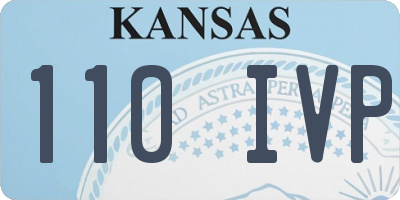 KS license plate 110IVP