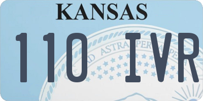 KS license plate 110IVR