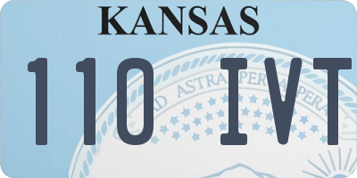 KS license plate 110IVT