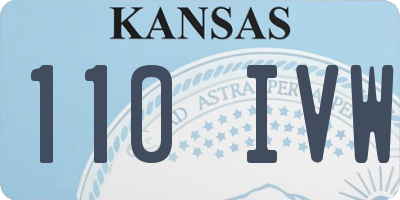 KS license plate 110IVW