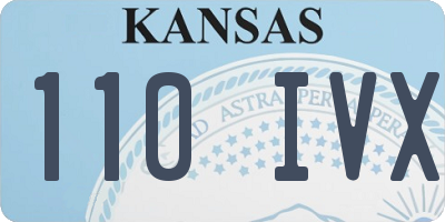 KS license plate 110IVX