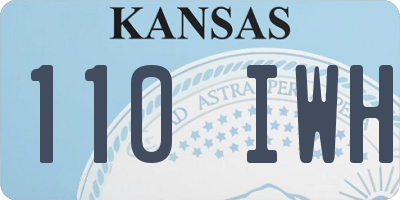 KS license plate 110IWH