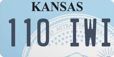 KS license plate 110IWI