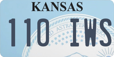 KS license plate 110IWS