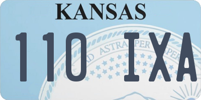 KS license plate 110IXA