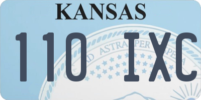 KS license plate 110IXC