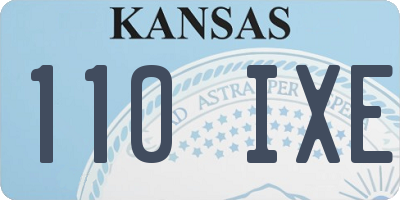KS license plate 110IXE