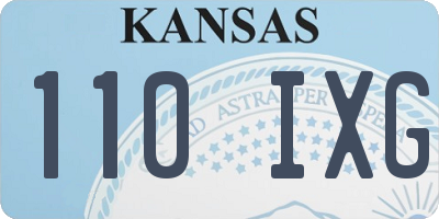 KS license plate 110IXG