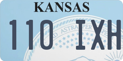 KS license plate 110IXH