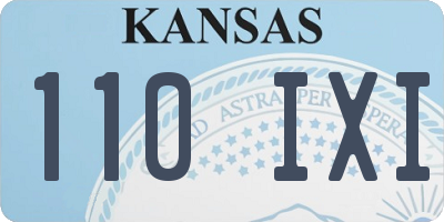 KS license plate 110IXI