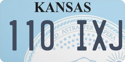 KS license plate 110IXJ