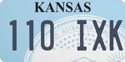 KS license plate 110IXK